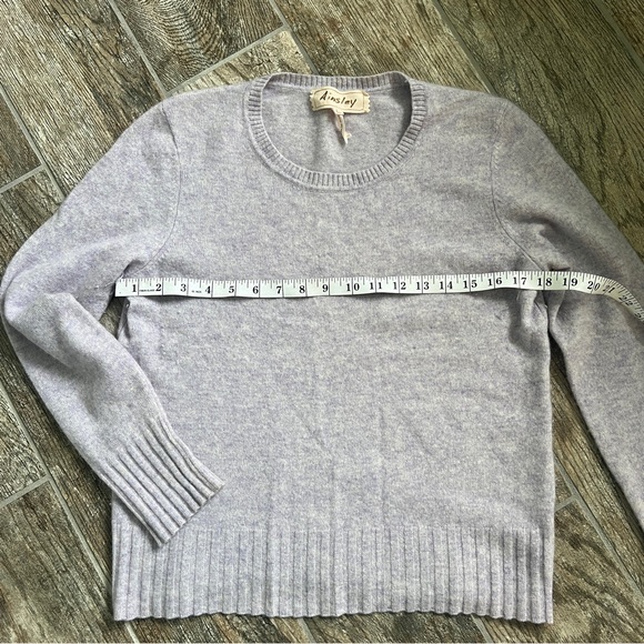Ainsley 100% Cashmere Long Sleeve Sweater, Lavender, Women’s Large - Picture 5 of 7